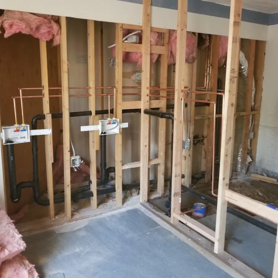 Copper pipe rough-in and plumbing installation in Colonie